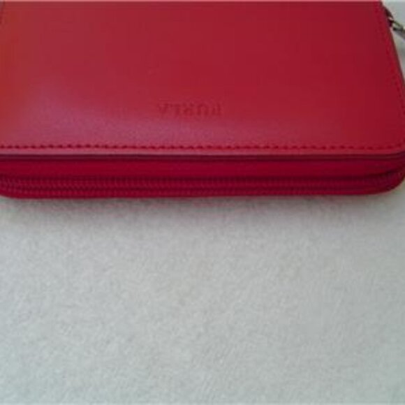 AUTHENTIC FURLA RED LEATHER MEDIUM WALLET EUC - Picture 9 of 14